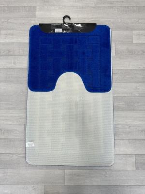 Коврик для ванной Цветной комплект выбитый VERONA 60х50 темно-синий 60x100см - Ковровый центр «Енисей»